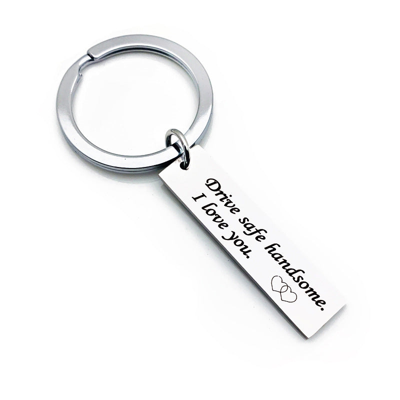 BotheYi Drive Safe Keychain for Boyfriend Gifts Ideas Personalized Custom  Keychain Engraving Phone Text Name Mens Key Chain at  Men's Clothing  store
