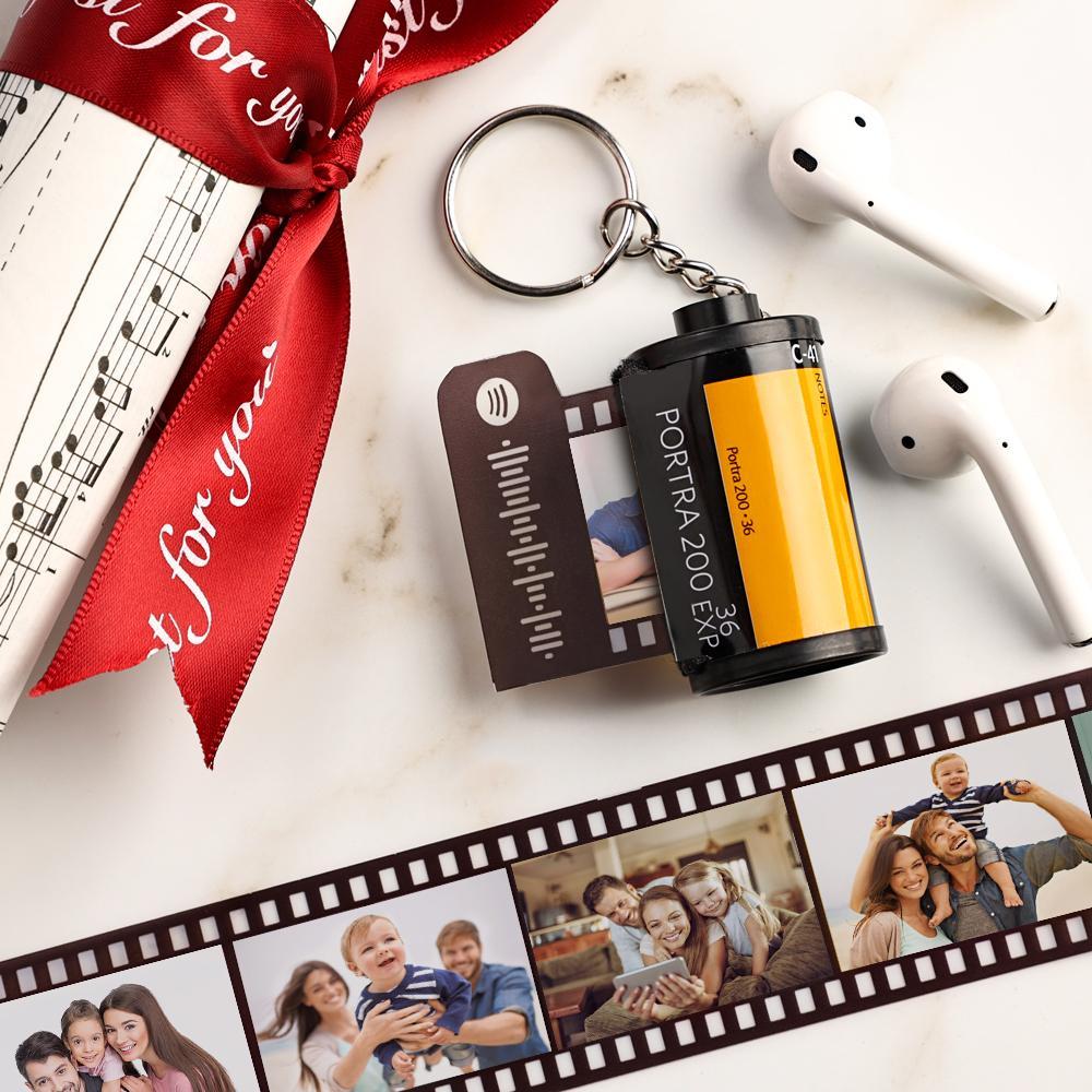 Personalized Spotify Code Camera Roll Keychain Multiphoto for Dad 5-20 –  Myphotokeyrings