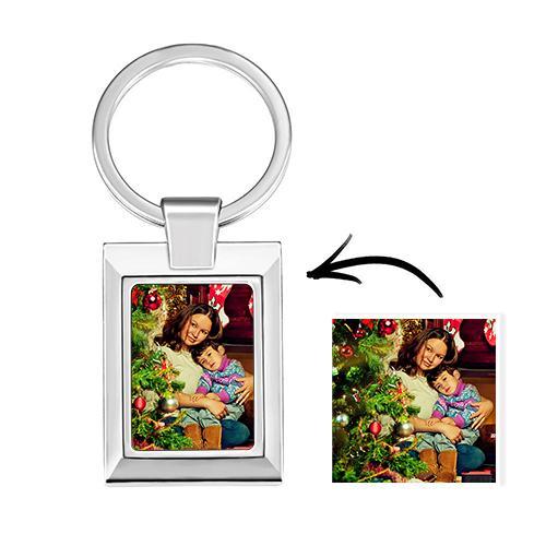 Customized Square Photo Keyring Personalized Gift Alloy